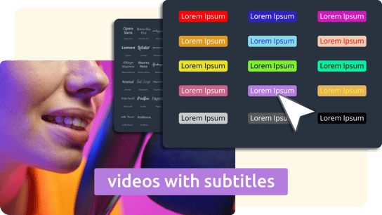 Create videos with subtitles