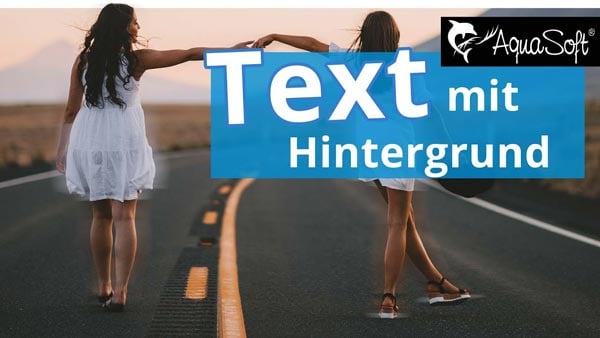 Text vor farbigem Hintergrund