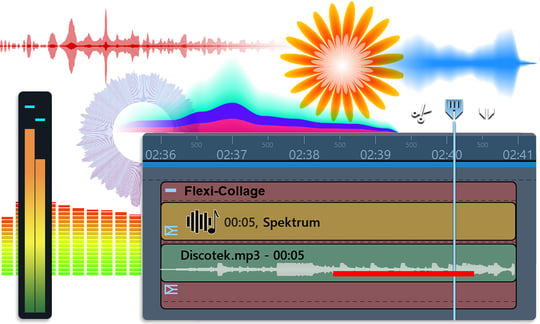 Audio scrubbing and audio spectrum visualization