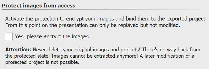 Protect images from access