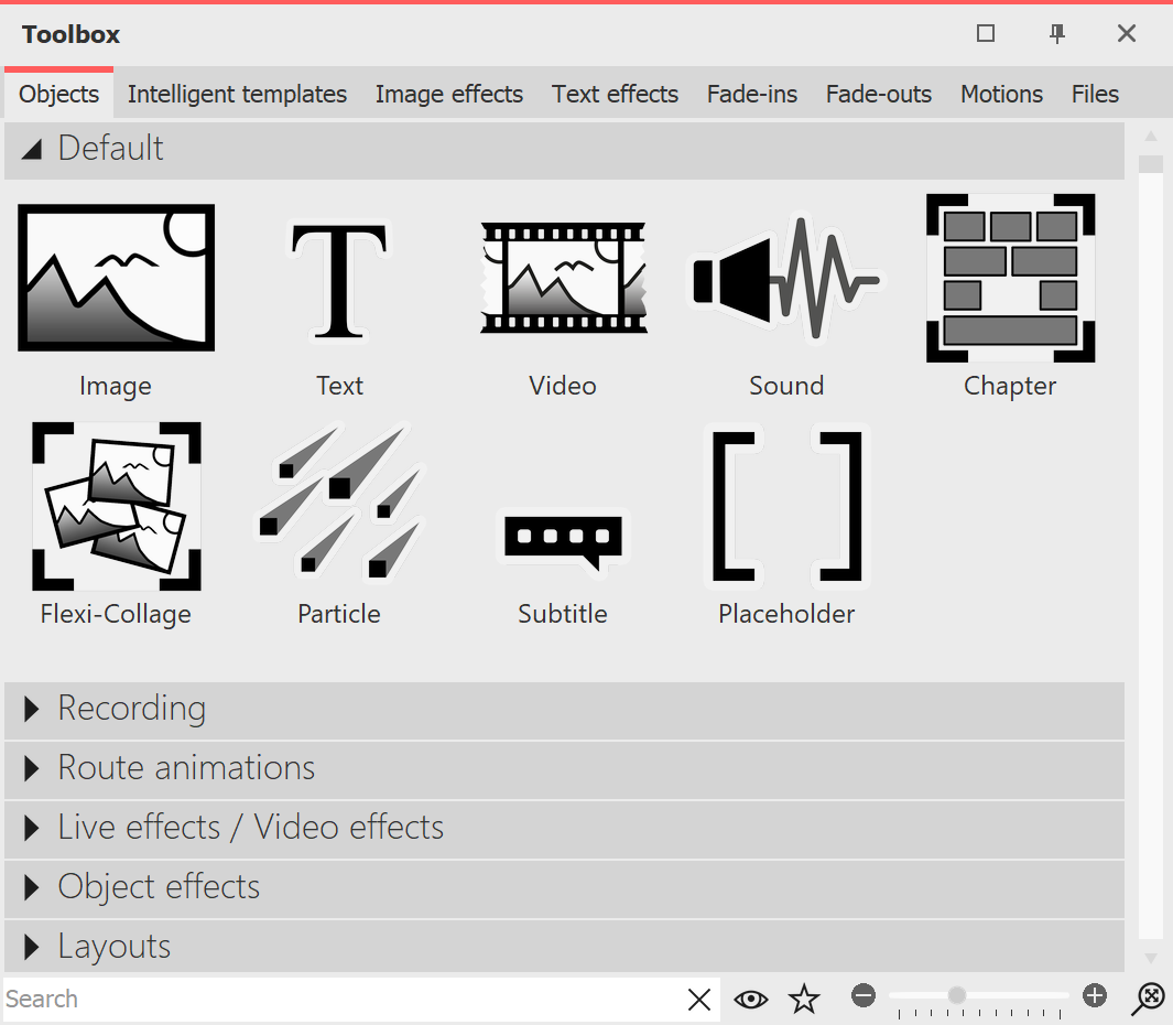 Objects in the Toolbox