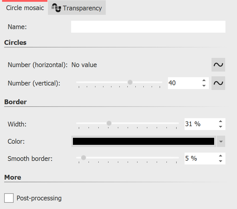 Circle mosaic settings