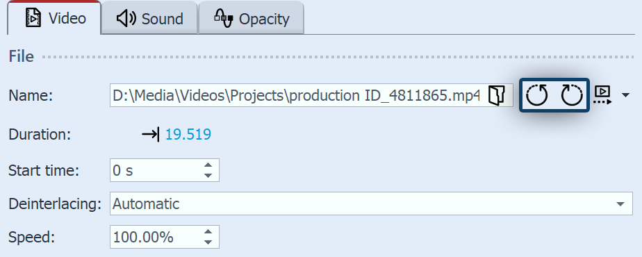 Video in Eigenschaften drehen