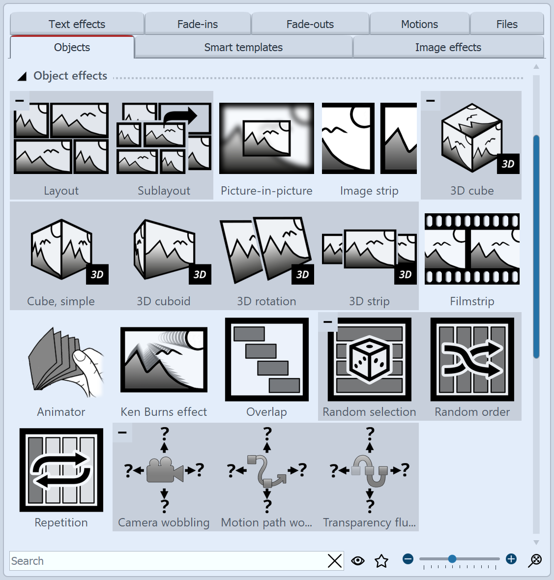 Object effects in the Toolbox