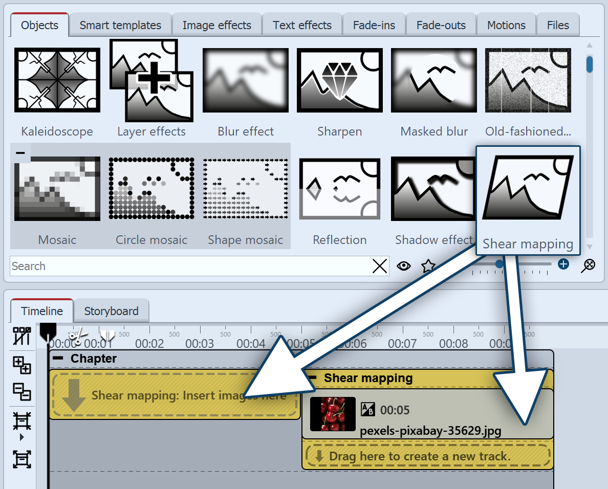 Insert Shear mapping