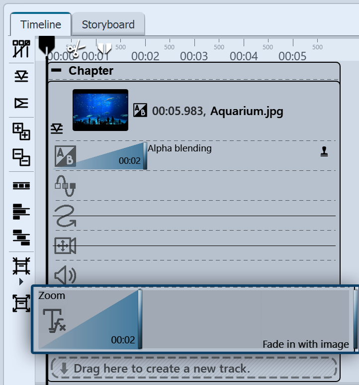 Keyframe track for text animation