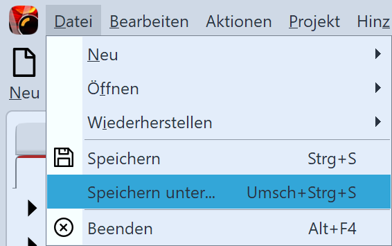 Speichern unter