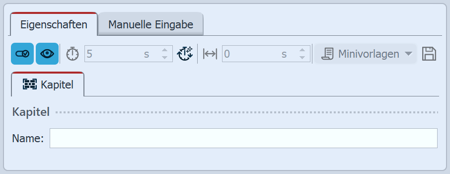 Eigenschaften für Kapitel-Objekt