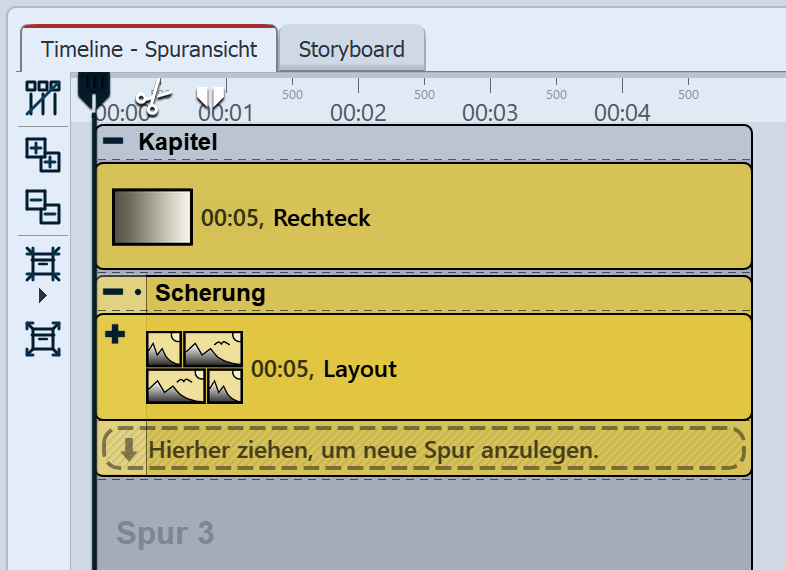 Zugeklappter Layout-Effekt im Effekt Scherung