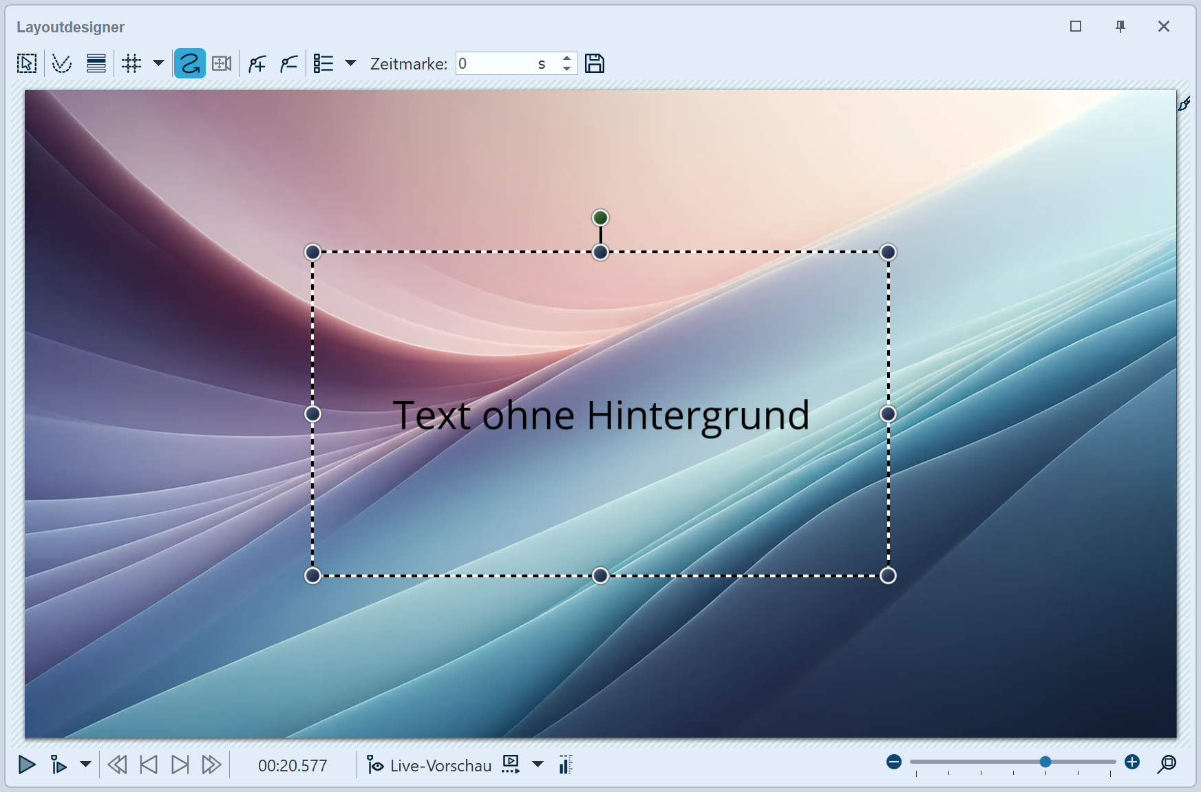 Text ohne Hintergrund-Füllung