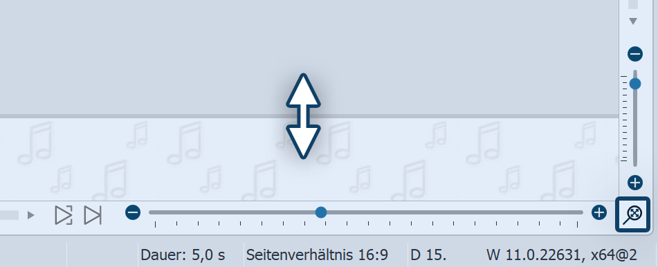 Hintergrundmusikspur vergrößern