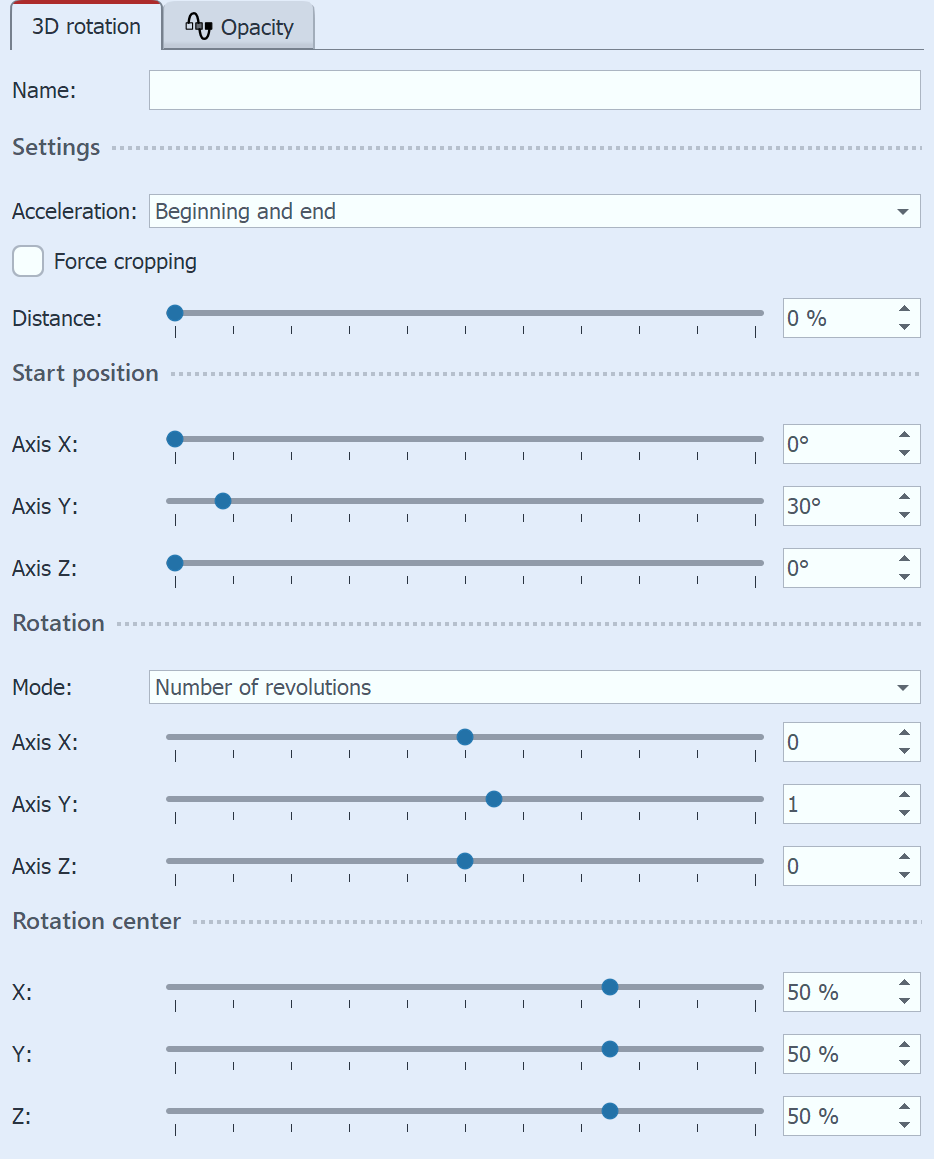 Settings 3D Strip