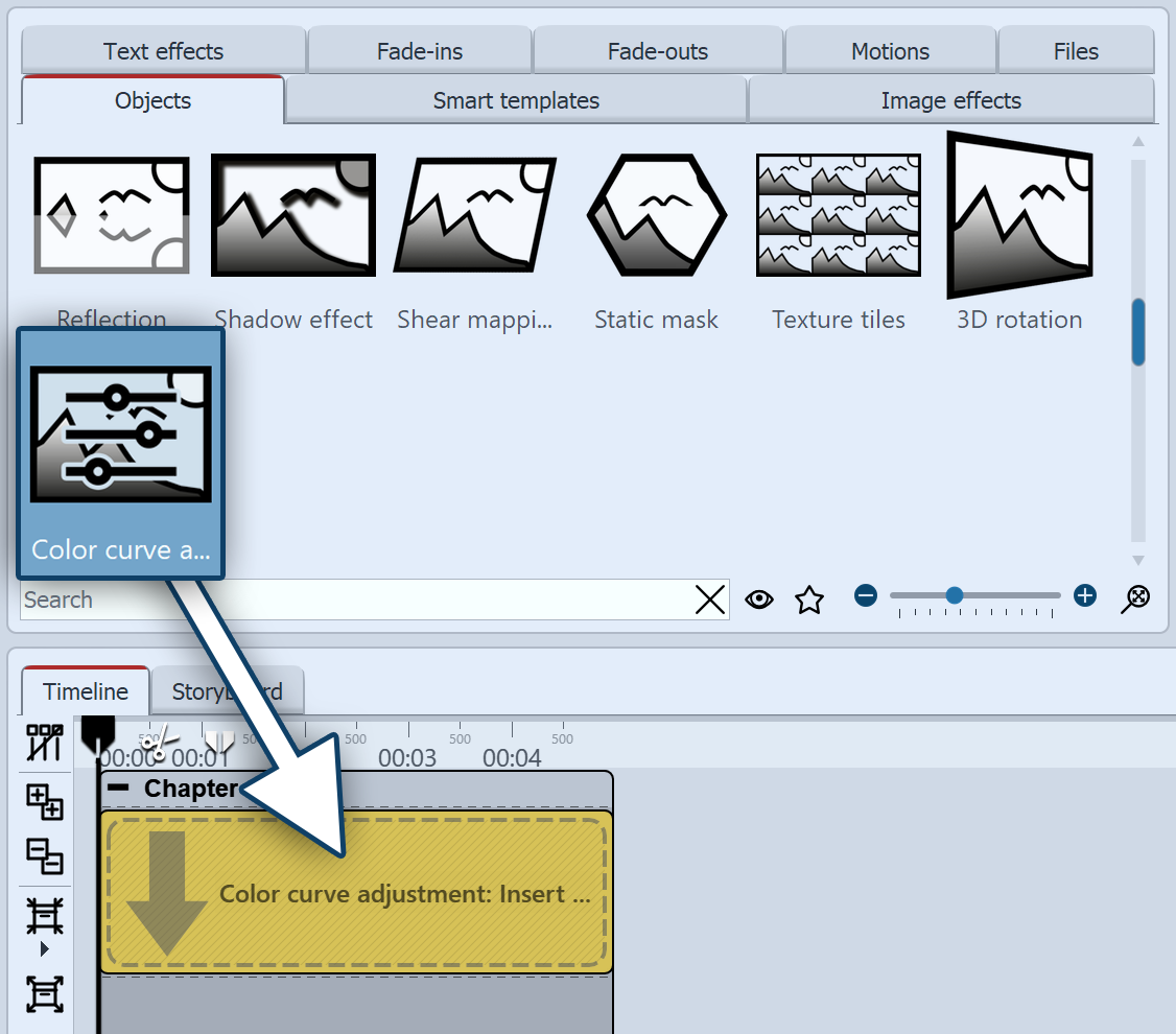 Adding Color curve adjustment