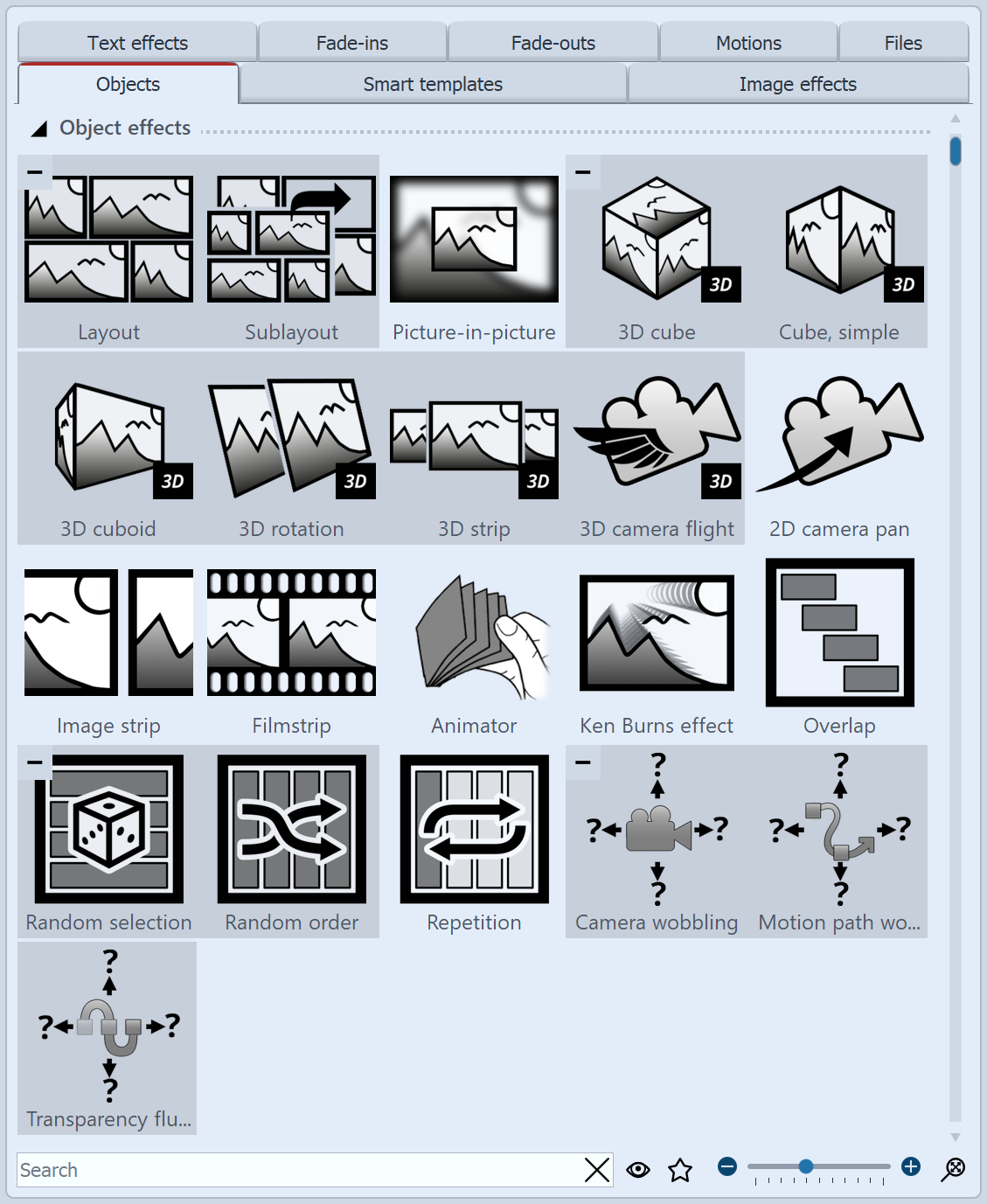 Object effects in the Toolbox