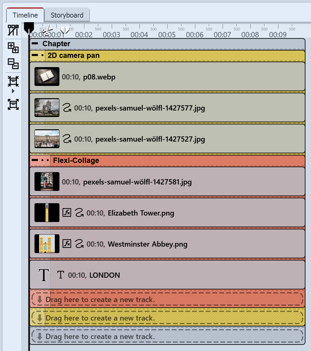 Filled 2D camera pan effect