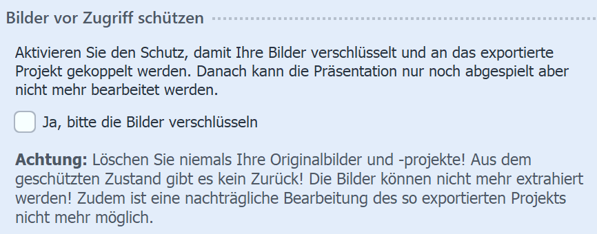Bilder vor Zugriff schützen