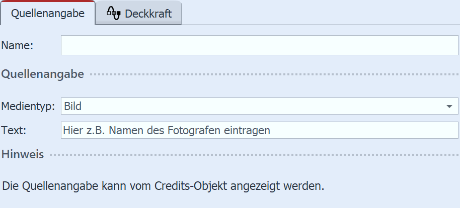 Eigenschaften Quellenangabe-Objekt