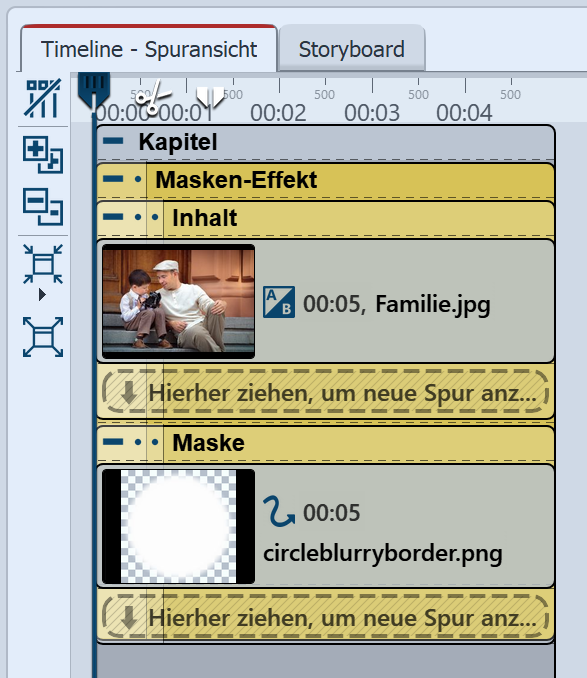Masken-Effekt in der Timeline
