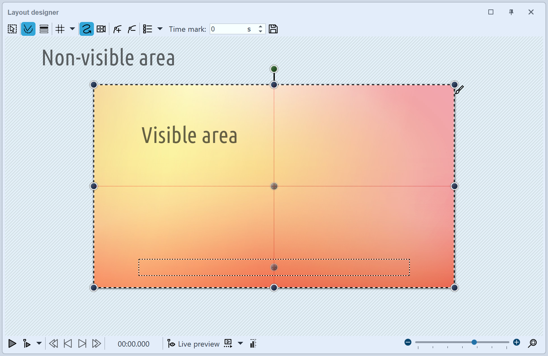 Areas in the Layout designer