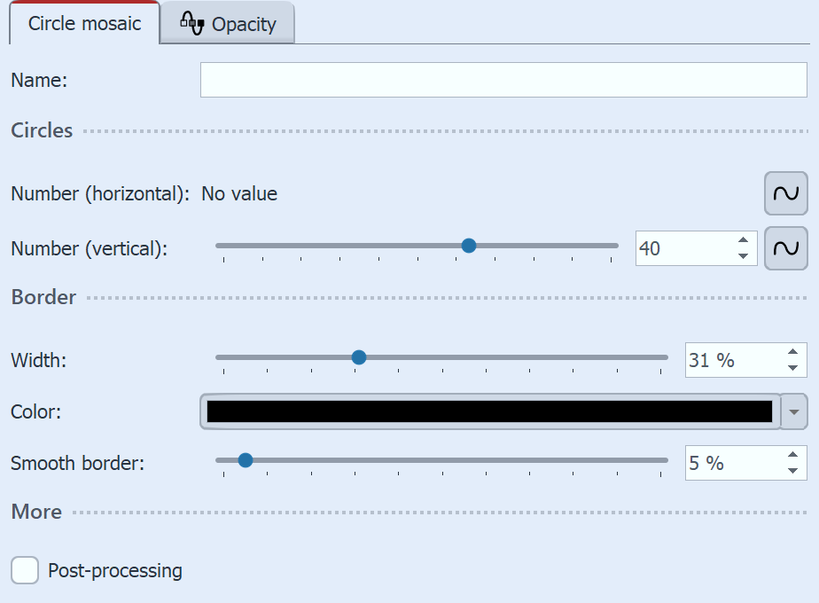 Circle mosaic settings