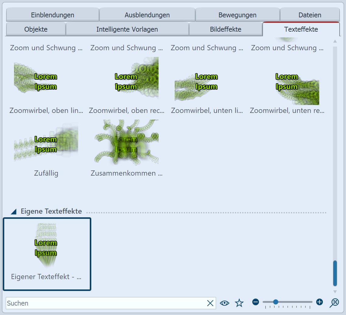 Eigener Texteffekt in der Toolbox