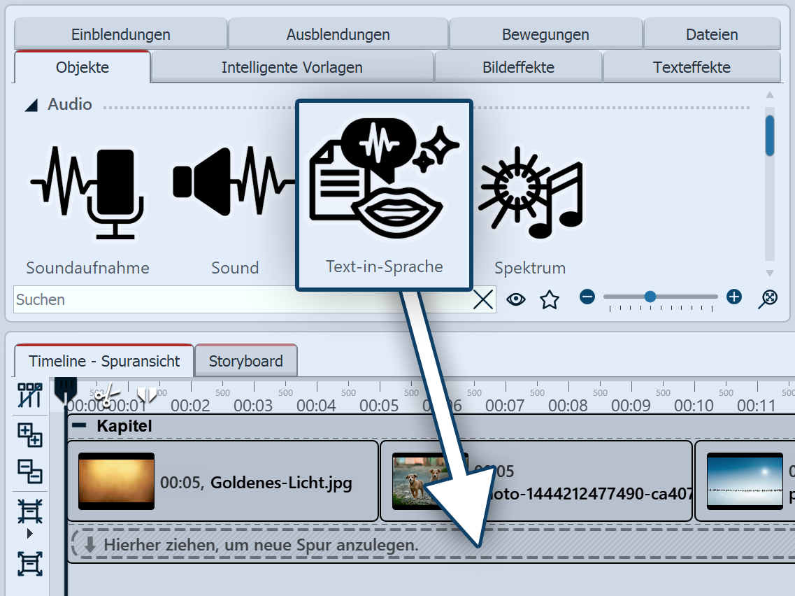 Text-in-Sprache verwenden