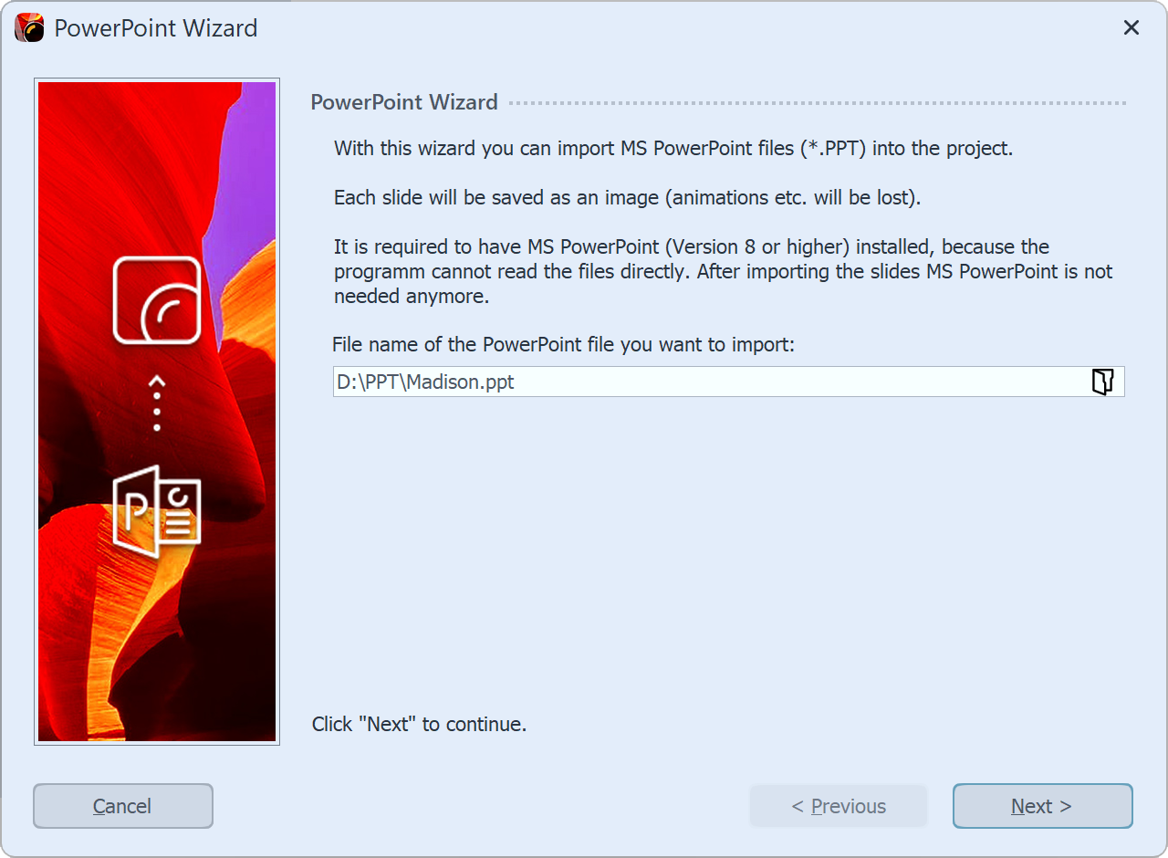 PowerPoint wizard