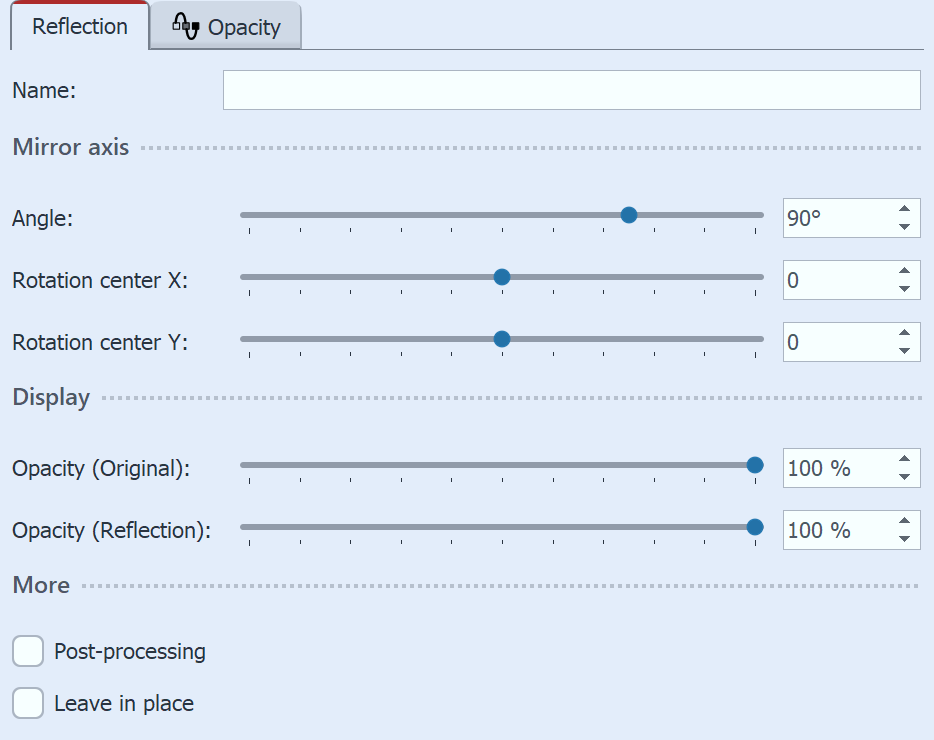 Settings for Reflection