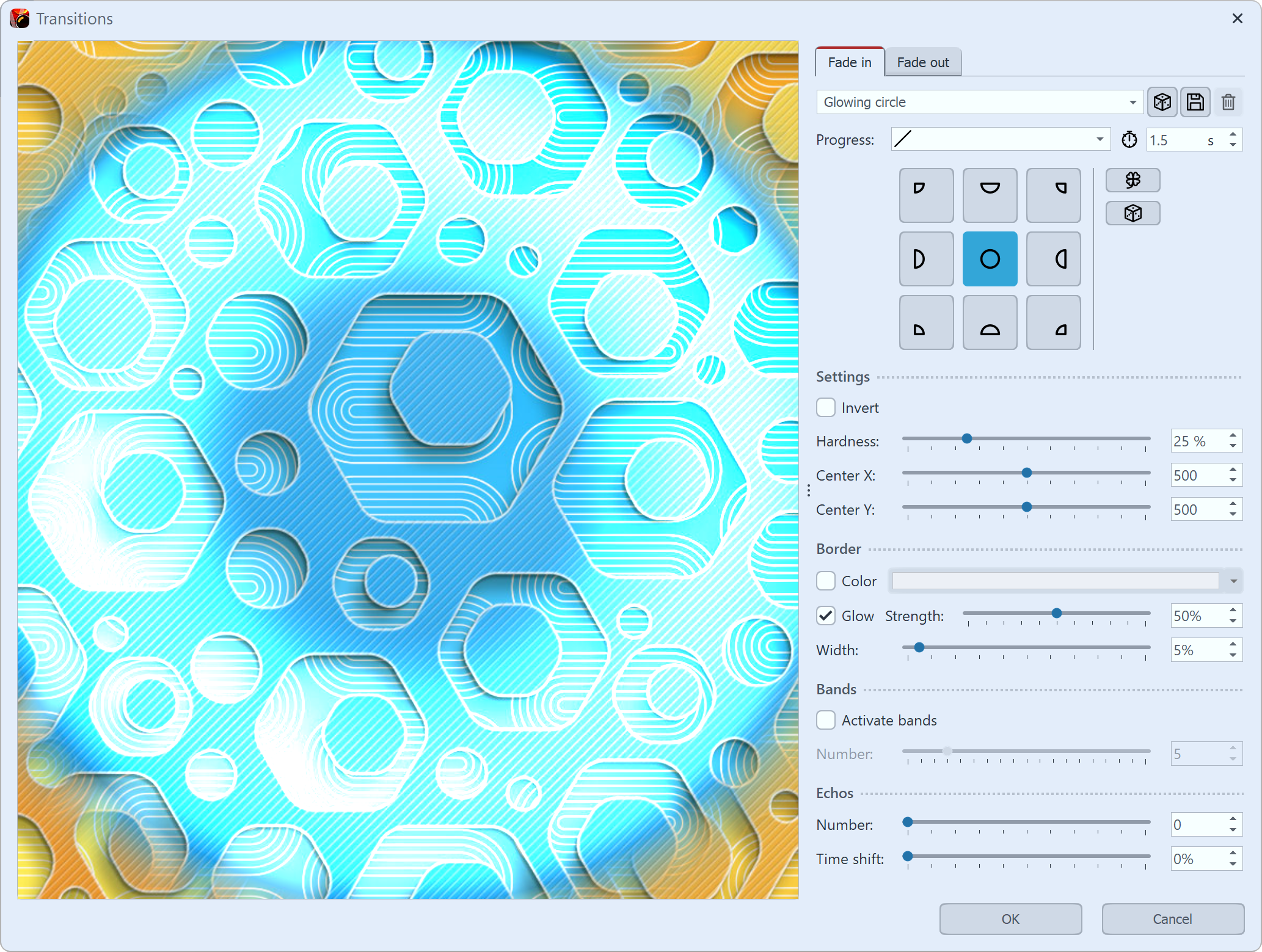 Customizing a transition