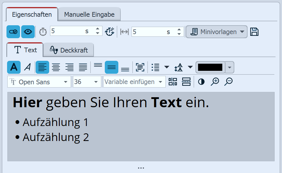 Textstile kombinieren