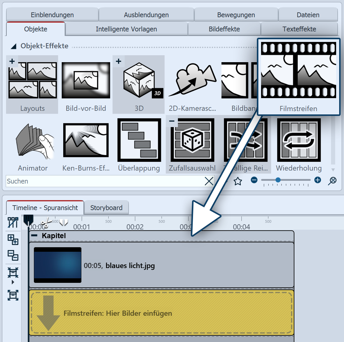 Filmstreifen-Effekt einfügen