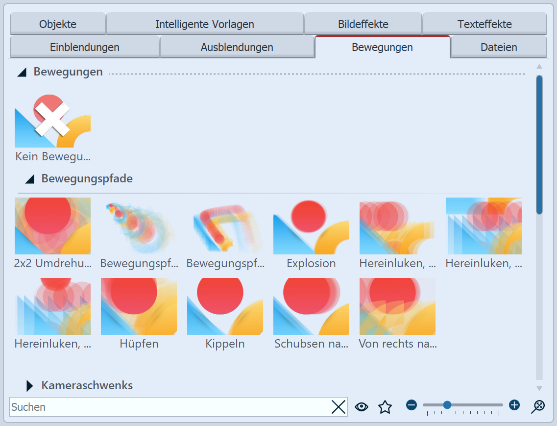 Bewegungspfade in der Toolbox