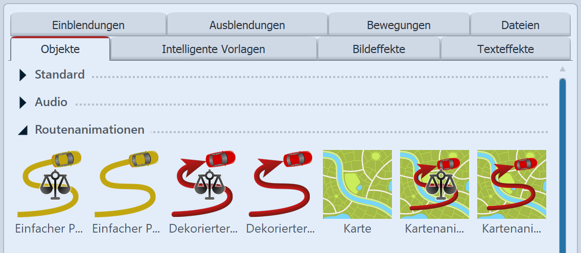 Routenanimationen in der Toolbox