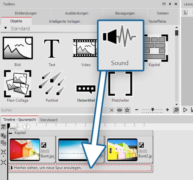 Sound-Objekt einfügen