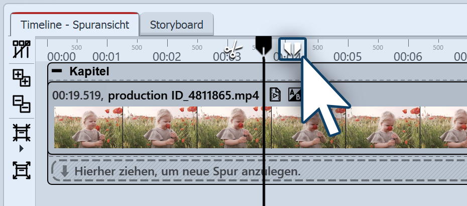 Playhead in der Timeline