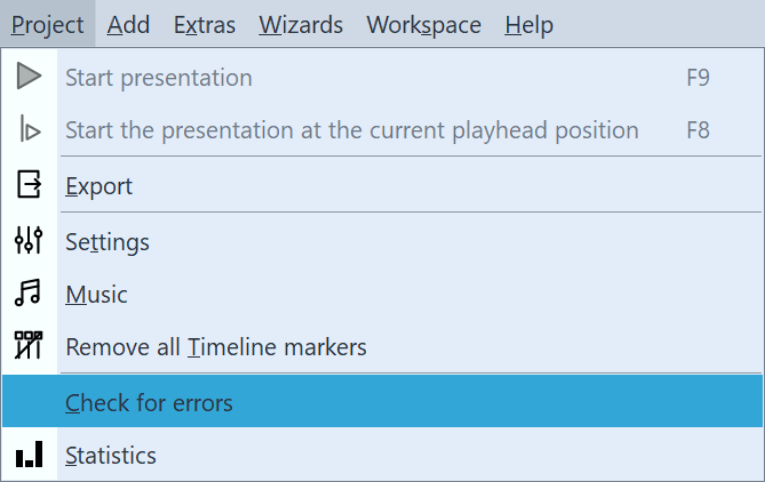 Check project for errors