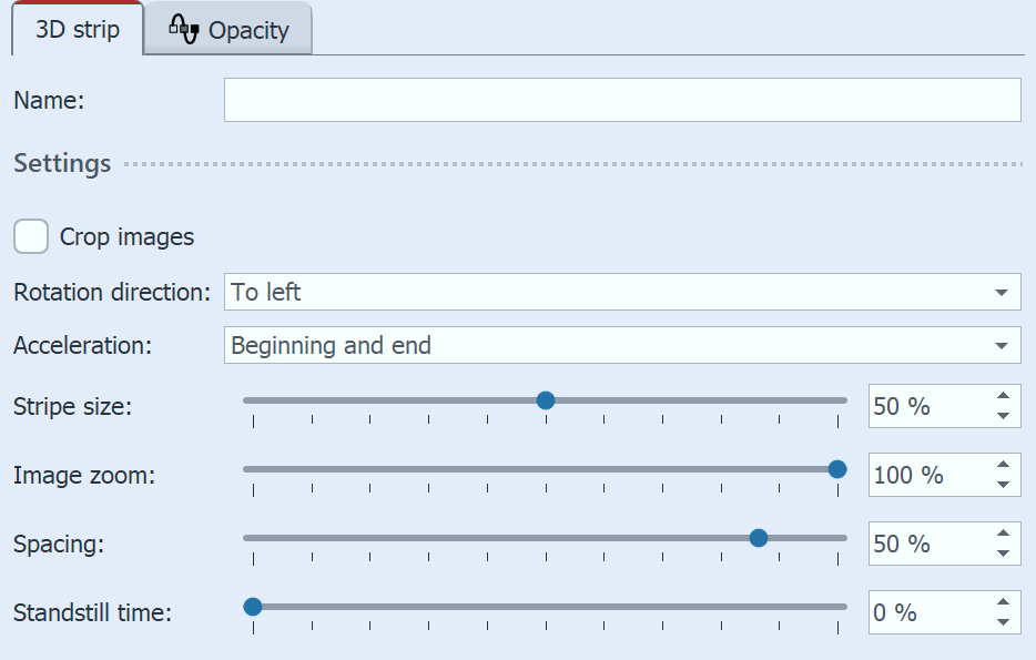 Settings 3D strips